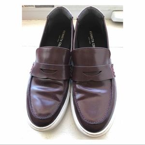 Dark burgundy loafers